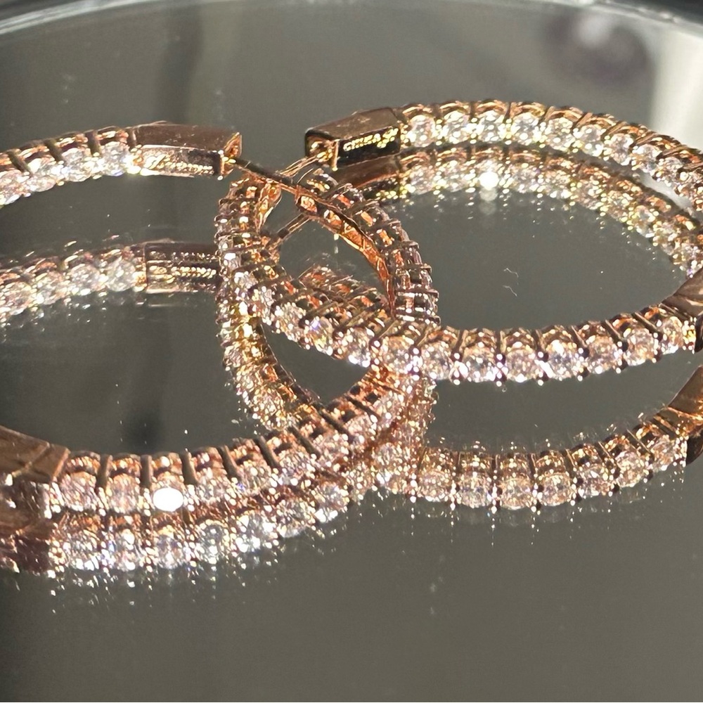 Elegant Rose Gold Hoop Earrings